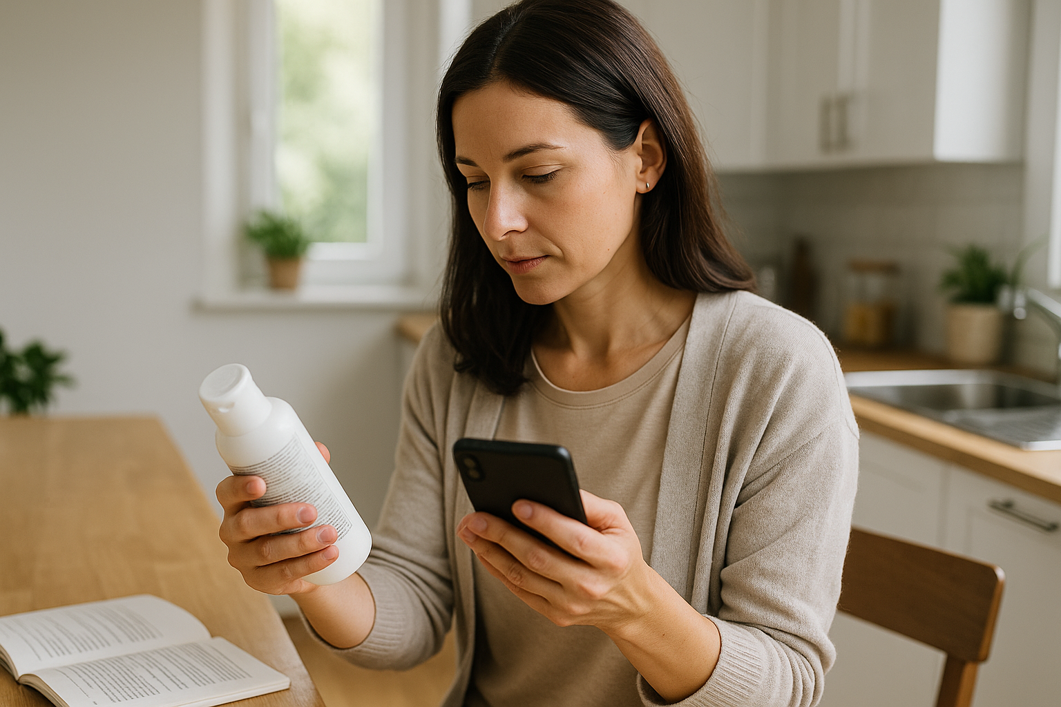 Donna che confronta informazioni su un prodotto dallo smartphone, simbolo di aspettative dei consumatori più consapevoli